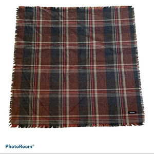 Midopa checkered print fall  winter blanket scarf